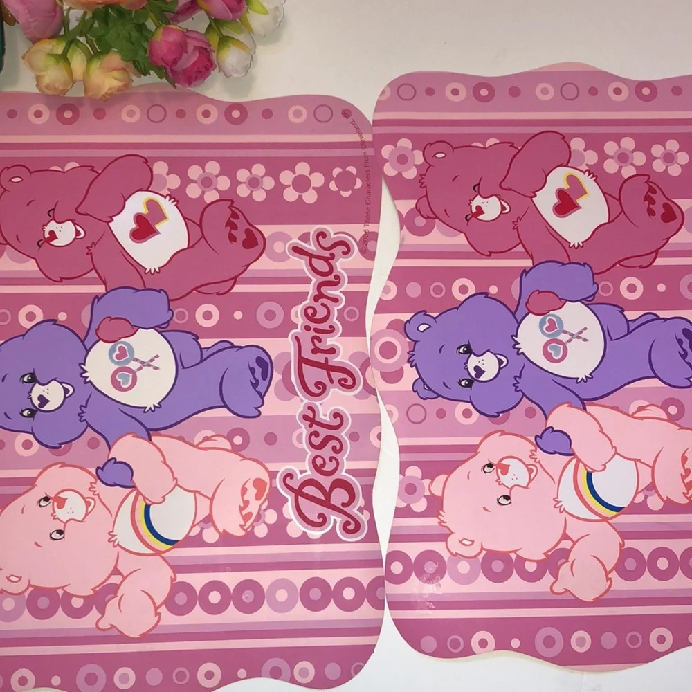 Care Bears placemats 2006 pink Care Bears placemats NEW CARE BEARS